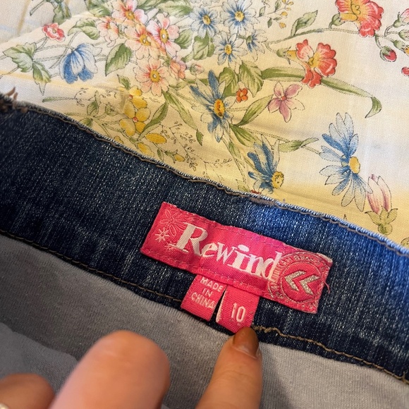 Rewind Girl Denim Skirt with Ruffles - Picture 4 of 5